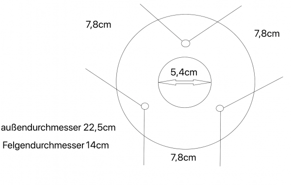 Felge ATV 8" 3 Loch vorne